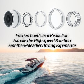 RV MURTS Trailer Hub Kit 5 Bolt on 4.5 for 3500 lb Cargo Boat Trailer Axle Kit, L44649 L68149 Wheel Bearing, Grease Seal ID 1.719" x OD 2.565", Castle Nut and Washer for #84 1-3/8" to 1-1/16" Spindle