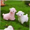 ORFOFE 8pcs Miniature Alpaca Figurines Mini Resin Alpaca Ornaments Tiny