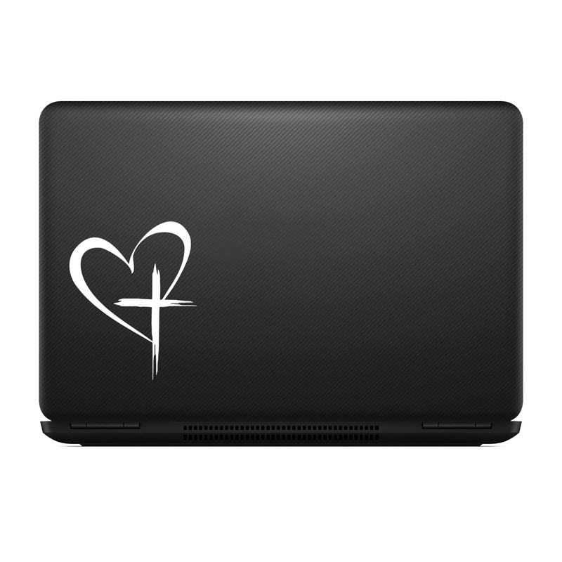 Bargain Max Decals Love Cross Sticker Decal Notebook Car Laptop