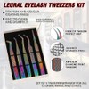 Japanese Stainless Steel Eyelash Tweezers - Straight & Curved, 90