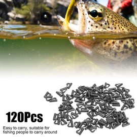 120Pcs Fishing Rotates Spinner Snaps,Clevis Spinner Snaps Fast Change Snaps Quick-Change Weight Clevis Fishing Tackle Fast Change Accessories