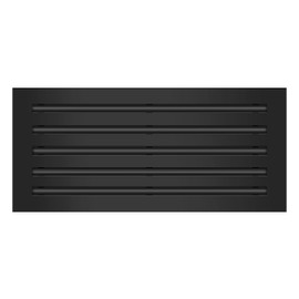 BUILDMART - 22x10 Modern AC Vent Cover - Decorative Black Aluminum Air Vent - Standard Linear Slot Diffuser - Heating and Cooling Register Grille for Ceiling, Walls & Floors - Texas Buildmart