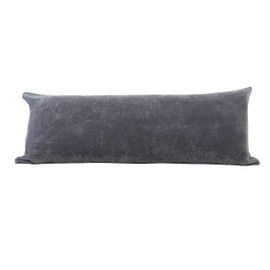 EVOLIVE Soft Micromink, Faux Fur, Faux Suede, Faux Velvet Body Pillow Cover 21"x54" Replacement with Zipper Closure (21"x54" Body Pillow Cover, Grey)