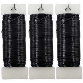 26 Gauge Black Metal Floral Wire115 Yards/105 metersfor Christmas Wreaths,Tree Decoration,Flower Arrangement,Craft Wire,Flower Wire,Garden Wires,Flowers Bouquet Accessories,Jewelry Wires DIY