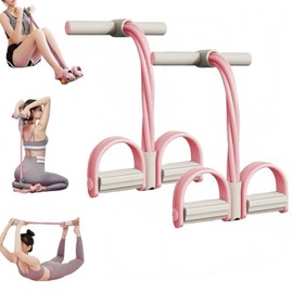 Ligas de Resistencia para Ejercicio, 2 Piezas Bandas de Resistencia para Ejercicio, Extensor de Piernas Multifuncional de 4 Tubos, para Yoga, Pilates 