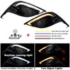 KEEGTBOX Switchback White/Amber LED DRL Front Fog Daytime Running Light