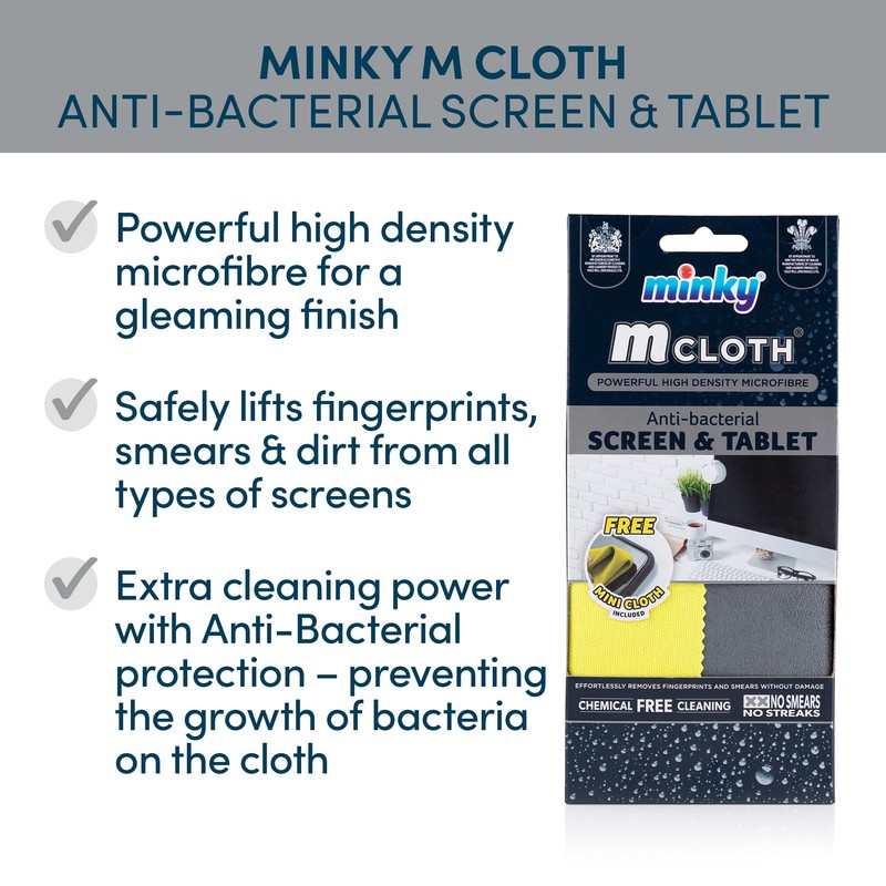 Minky M Screen & Tablet Cleaning Cloth - Specialist Microfibre