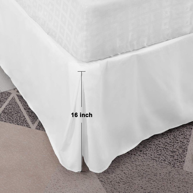 PiccoCasa Bed Skirt Polyester Solid Western Style Scandinavian Retro Simple