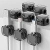 Beiyan Pack of 8 cable wall clips (transparent black)