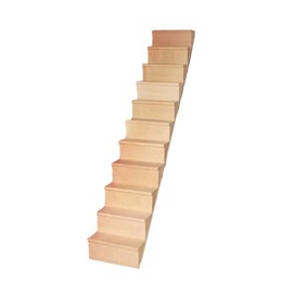 Artibetter Mini Staircase Wooden 1/12 DIY Stairway Accessory Model Without Armrest for Mini House Scene 1Pc