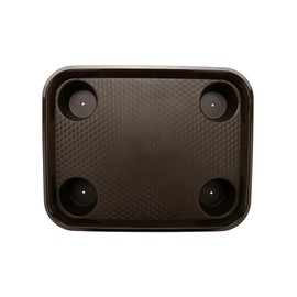 G.E.T. FT-20-BR BPA-Free Stackable Cafeteria / Fast Food Tray, 17" x 14", Brown (Set of 12)