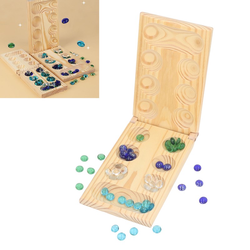 Folding African Stone Game Wooden Intellectual Logic Thinking Training Parent