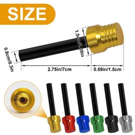 Gas Fuel Tank Cap Vent, 6PCS Motorcycle Gas Cap Vent Hose, CNC One Way Tank Valve Vent Tube, Universal Pit Dirt Bike Parts Accessories Kit, Fits All Off Road Motorcycles ATVs