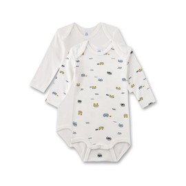 Sanetta Baby Boy Bodysuit, White Pebble