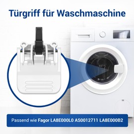 VIOKS Door Handle Porthole Replacement for Fagor LA8E000L0 AS0012711 LA8E000B2 Brandt 55X9898 Replacement Door Handle for Washing Machine