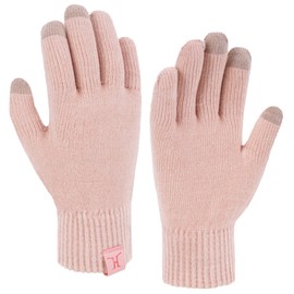 FZ FANTASTIC ZONE Womens Winter Warm Touch Screen Gloves Chenille Elastic Cuffs Knit Gloves for Women Cold Weather Gifts