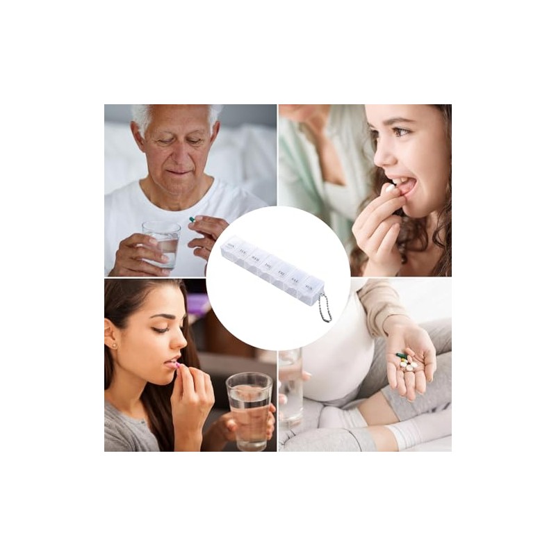 Pill Box 7 Days Transparent Organiser Box, Stylish Organiser Storage,