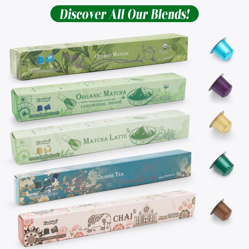 Eastsign's Chai Tea Latte Pods,Chai Tea Capsules for Nespresso, Rich