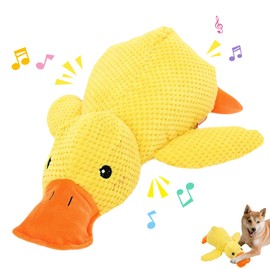 Antistressente für Hunde,Anti Stress Ente für Hund,Entes für PfotenmondQuietschspielzeug Unzerstörbar,Enten Kuscheltier,Beruhigende Spielzeugente,Dog Toys,Welpen Kreatives Plüsch Weiches Kissen
