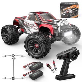 MEW4 1/16 4X4 RC Offroad Truck - RTR Durable Beginner RC Car, High Speed 38 Km/h, Remote Control Monster Truck with 2 1500 mAh Batteries,Gifts for Adult and Boys