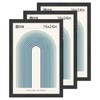 VCK 16x24 Picture Frame 3 Pack, Black Wood Poster Frame