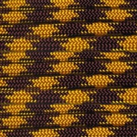 Paracord Planet Nylon 550lb Type III 7 Strand Paracord Made in the U.S.A. -Goldenrod & Burgundy-