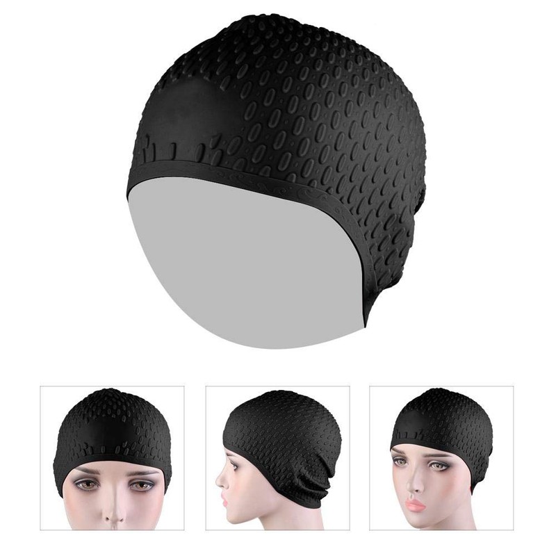 Gorro de natación profesional de silicona para el pelo, protección