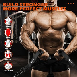 Cable Machine Handles, Replacement Gym Equipment, Heavy Duty Exercise Handle for Pulldowns, Chest flys, Shoulder Exercises, Strength Trainer, tricep Workouts, Home Gym Cable Attachments