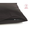 Fleuresse Colours Pillow Case Jersey, Jersey, black, 24.6 x 17.8