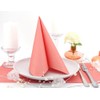 Apartina Napkins Fabric-Like Airlaid, Plain, Coral, Size 40 x 40
