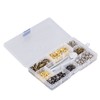 240Pcs Leather Rivet Double Caps Tubular 2 Sizes Metal Set