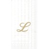 Ideal Home Range 3-Ply Paper Ivory Monogram, 16 Count Guest