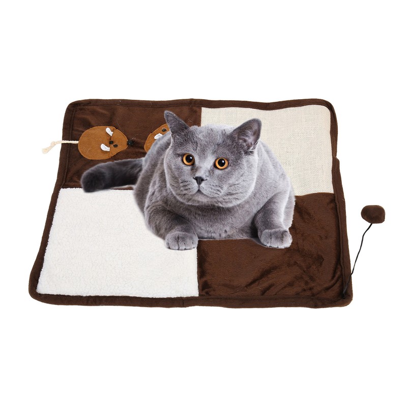 Cat Scratcher Mat Funny Cute Mice Decoration Ring Paper Natural