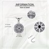 URONE Compass Locket Chain 925 Sterling Silver Compass Locket Pendant