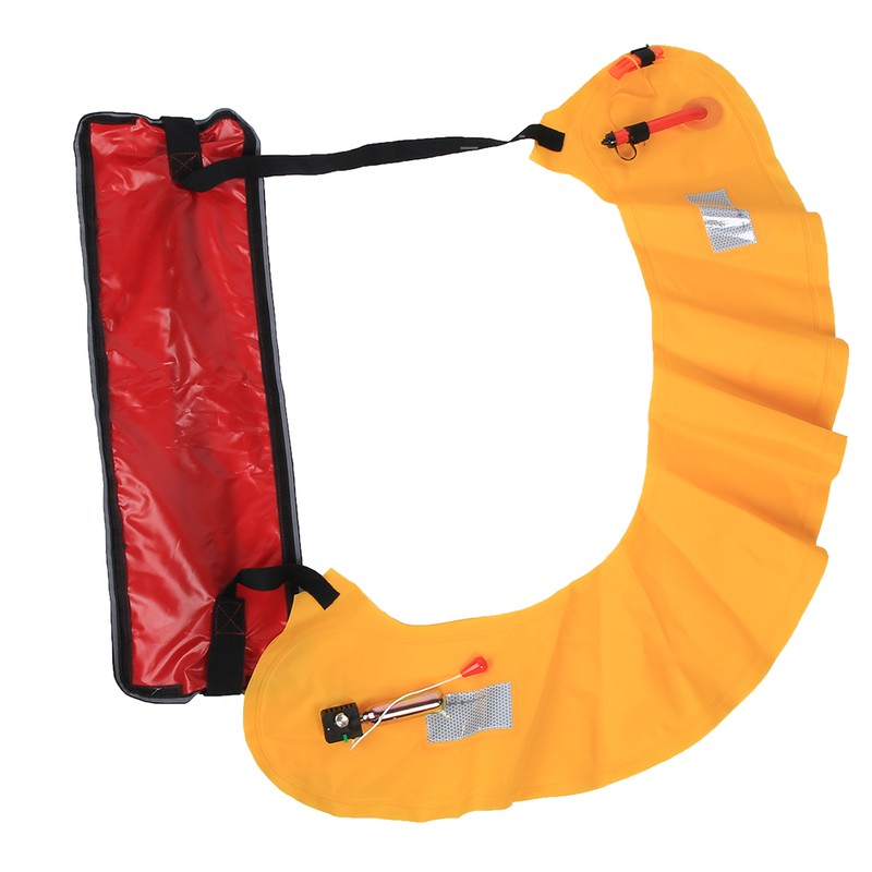 Portable Adults Inflatable Life Jacket Waist Belt with Reflective Tapes