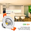 LightingWill 2inch LED Dimmable Downlight, 3W COB Recessed Ceiling Light,