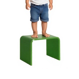 GETCK Acrylic Kids' Step Stool – Small Footstool for Bathroom, Kitchen & Bedroom, 12.5”x9.7”x9”, Holds 200lbs, Multi-Use as Toilet Stool, Shower/Water-Resistant Stool, Seating and Placing Items