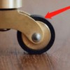 Solid Brass Caster Wheel,25mm Antique Style Casters,Moving Caster Wheels,360° Swivel