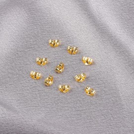 Hlawd 14K Gold Earring Backs Replacements - Hypoallergenic Earring Backs for Studs,
