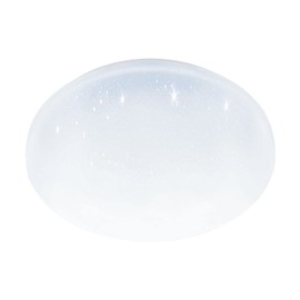 EGLO Pogliola-S LED Ceiling Light, Diameter 31 cm, Crystal Ceiling Light, Bathroom Light Ceiling Made of Steel and Plastic, Bathroom Lamp Starry Sky in White, Neutral White, IP44