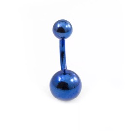 Luxe Modz Belly Ring 14g Blue Anodized Titanium