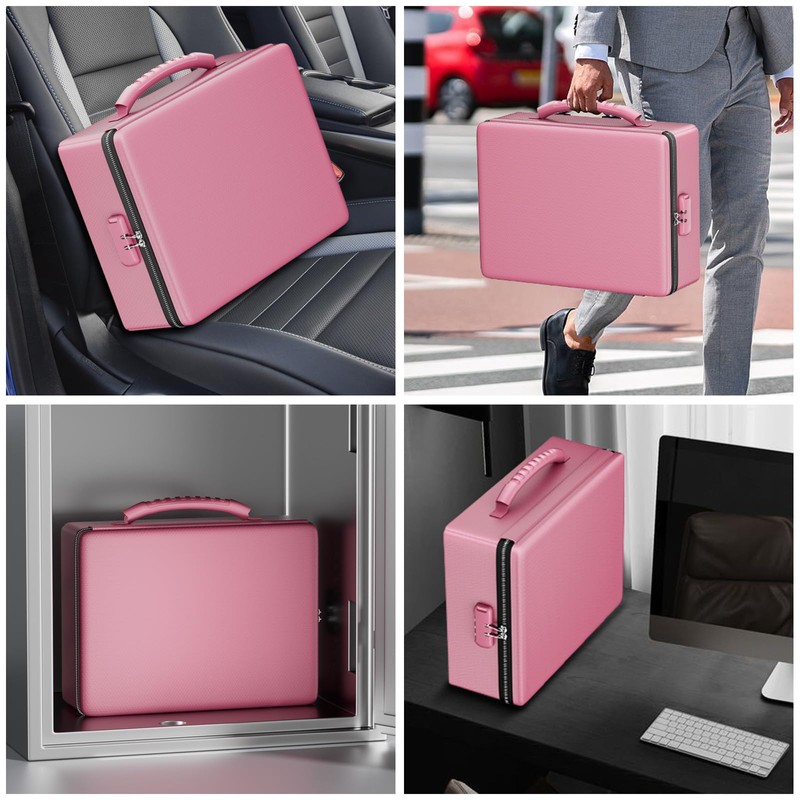 ENGPOW Fireproof Document Box, Hard Case File Box with Fireproof