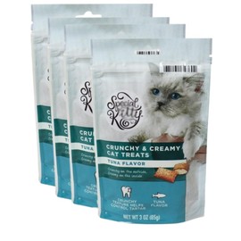 Tuna Crunchy Cat Treat - These Cat Treats Contain Perfect Combination of Delicious Taste and Nutritional, Formulated to Meet Nutritional Standards for All Life Stages, Pack of 4 X 3 Oz