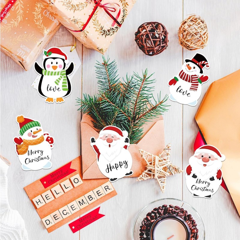 Pack of 12 Christmas Sticky Notes, Bullet Journal Sticky Notes,