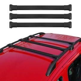 OMAC Aluminum Roof Rack Cross Bars for Ford Transit 2015-2026 – TÜV/DIN 75302:2019 – Max 165 lb / 75 kg – 3 Bars Black
