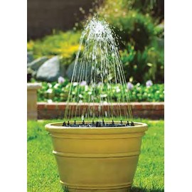 Little Giant RJ21 17-inch Diameter Spray Ring with 21 Jets for Pond, Fountain or Water Display, Black, 517200