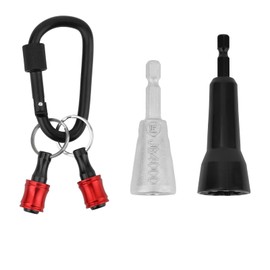 2pcs Drill Wire Twisters with 2 Bits Holder Keychains & Carabiner, Wire Twister Tool for Drill with 1/4" Chuck Wire Connector Driver Wire Stripping and Twisting Tool for Electrical Power Drill