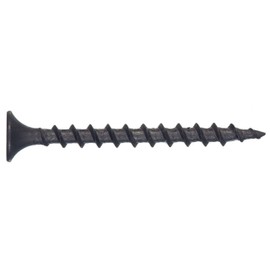 Fas-Pak 5917 Coarse Thread 6 by 1-1/4 Drywall Screw with Phillips Drive, Black
