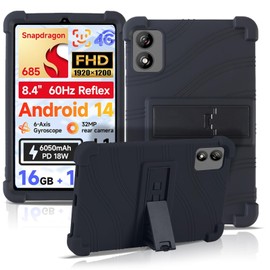 Case for BNCF Bpad Mini Tablet 8.4inch,NOUKAJU Tablet Protection Case,Adjustable Bracket,Soft Silicone,Silicone Protection Cover for BNCF Bpad Mini(Black)