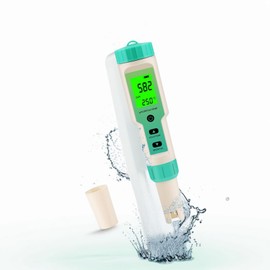 Hydrogen Water Tester, 4-in-1 pH H2 ORP Temp Meter, High Accuracy Hydrogen Tester for Water, Portable ORP Meter for Drinking Water, Aquarium, Hydrogen Water Bottle, Home and Lab Use, Pool